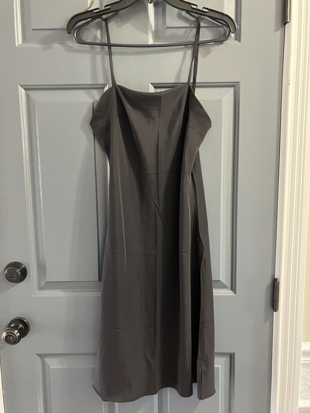 George Hatab Saks Fifth Ave Vintage black silky nightgown slip dress Size 34